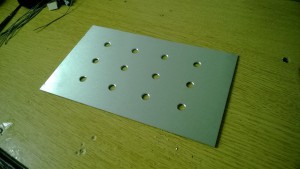 Front panel, post-drilling Front panel, post-drilling